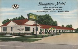 Bungalow Motel Inkster, MI Postcard Postcard Postcard