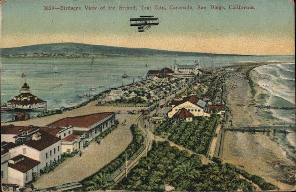 Birdseye View of the Strand, Tent City San Diego California