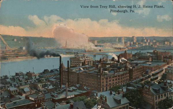 View from Troy Hill, showing H.J. Heinz Plant Pittsburgh Pennsylvania