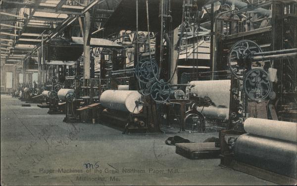 Paper Machines of the Great Northern Paper Mill Millinocket Maine