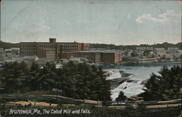 The Cabot Mill and Falls Brunswick Maine