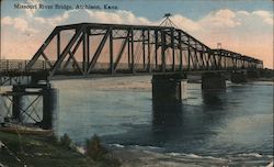 Missouri River Bridge Postcard
