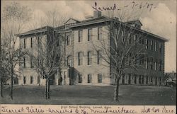 High School Building Postcard