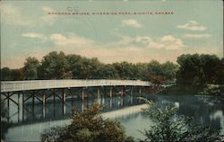 Woodman Bridge, Riverside Park Wichita, KS Postcard Postcard Postcard