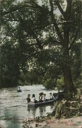 Near Sullivan's Dam, Little Arkansas River Postcard