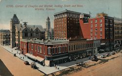 Corner of Douglas and Market, Looking South and West Postcard