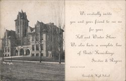 Greenfield High SChool - Service & Rogers Advertising Postcard