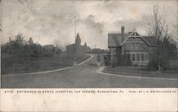 Entrance to State Hospital for Insane Postcard