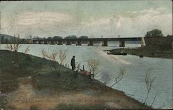 The P&R.R.R. Bridge Crossing the Schuylkill River Norristown, PA Postcard Postcard Postcard