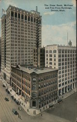 The Dime Bank, McGraw and Free Press Buildings Postcard
