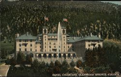 View of Hotel Colorado Glenwood Springs, CO Postcard Postcard Postcard