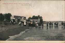Municipal Bathing Beach, South Lake Shore Postcard