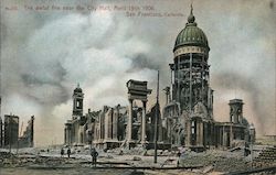 The Awful Fire Near the City Hall, April 19th 1906 Postcard