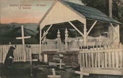 Cemetery at Camalos - old home of Ramona Fillmore, CA Postcard Postcard Postcard
