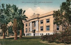 Library and Park Postcard