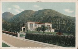 Residence of G.W. Wattles, Hollywood Postcard