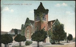 Congregational Church San Diego, CA Postcard Postcard Postcard