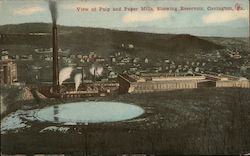 Pulp and Paper Mills, Showing Reservoir Postcard