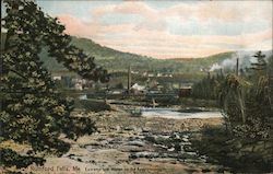 Extreme Low Water on the Androscoggin Rumford Falls, ME Postcard Postcard Postcard