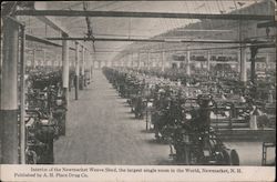 Interior of the Newmarket Weave Shed, the largest Single Room in the World Postcard