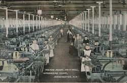 Weave Room, No. 11 Mill, Amoskeag Corp. Manchester, NH Postcard Postcard Postcard