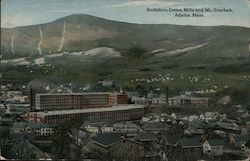 Berkshire Cotton Mills and Mt. Greylock Adams, MA Postcard Postcard Postcard