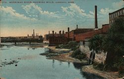 Merrimac River, Showing Mills Postcard