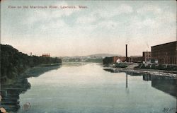 View On The Merrimack River Lawrence, MA Postcard Postcard Postcard