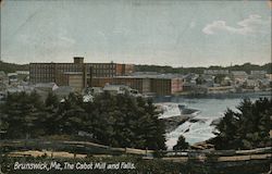 The Cabot Mill and Falls Brunswick, ME Postcard Postcard Postcard