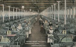 Weave Room, No 11 Mill, Amoskeag Corp. Postcard