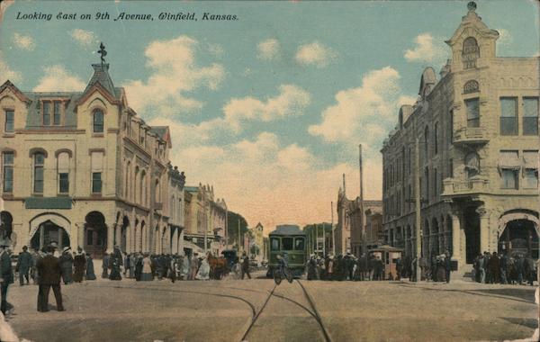 Looking East on 9th Avenue, Winfield, Kansas