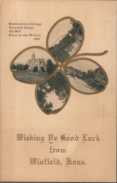 Wishing Ye Good Luck From Winfield, Kans. Kansas