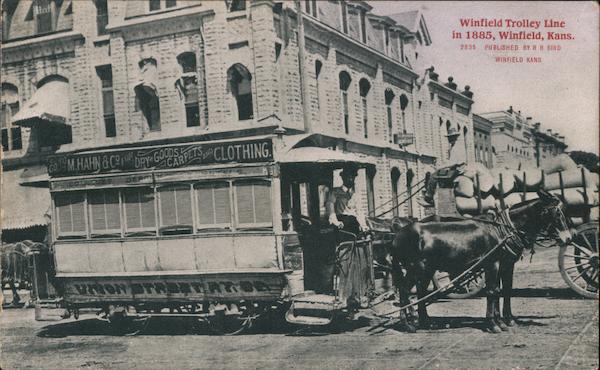 Winfield Trolly Line in 1885 Kansas
