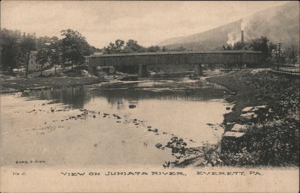 View on Juniata River Everett Pennsylvania Chas. P. Ott