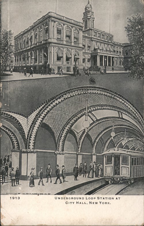 Underground Loop Station at City Hall New York