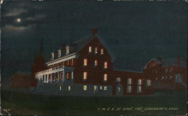 Y.M.C.A at Night Fort Leavenworth Kansas
