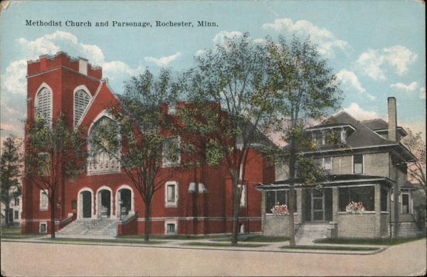 Methodist Church and Parsonage, Rochester, Minn. Minnesota
