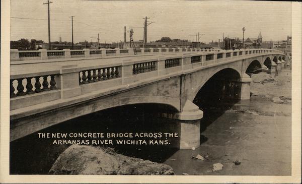 New Concrete Bridge Across the Arkansas River Wichita