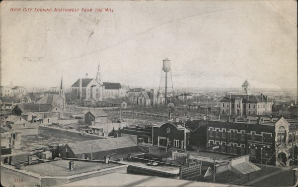 Hays City Looking Northwest From The Mill Kansas