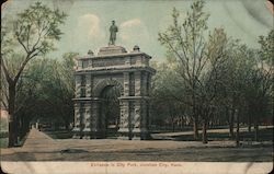 Entrance to City Park Postcard