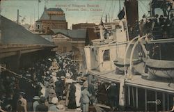 Arrival of Niagara Boat at Toronto Ont., Canada Ontario Postcard Postcard Postcard