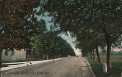 Looking Along Sheridan Avenue Postcard