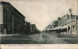 Looking North on Washington St. Postcard