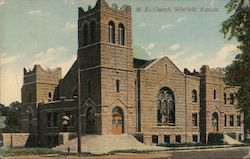 M.E. Church Winfield, KS Postcard Postcard Postcard