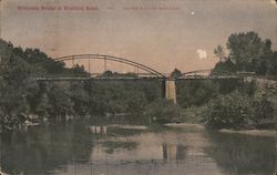 Riverside Bridge Winfield, KS Postcard Postcard Postcard