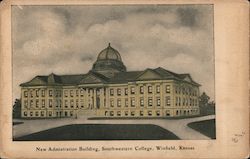 New Administration Building, Southwestern College Postcard