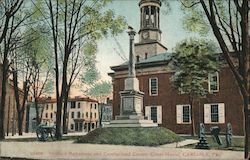 Soldiers Monument and Cumberland County Court House Postcard
