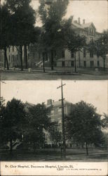 St. Clair Hospital, Deaconess Hospital Lincoln, IL Postcard Postcard Postcard