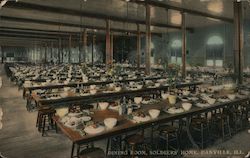 Dining Room, Soldiers' Home Postcard