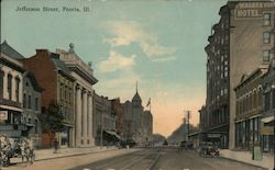 Jefferson Street Peoria, IL Postcard Postcard Postcard